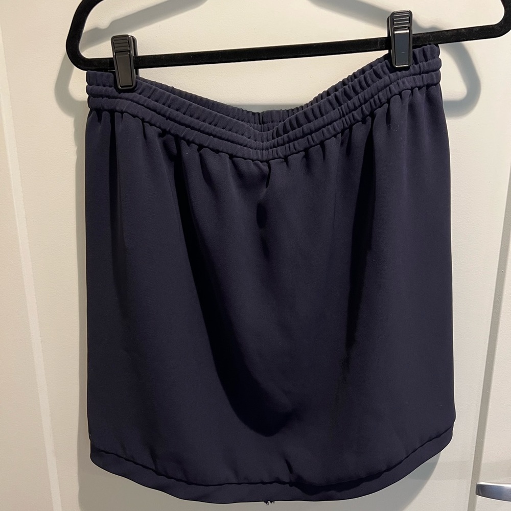 J. Crew Navy Skirt 10 Business Athletic style pull on elastic waist​ - Picture 3 of 5